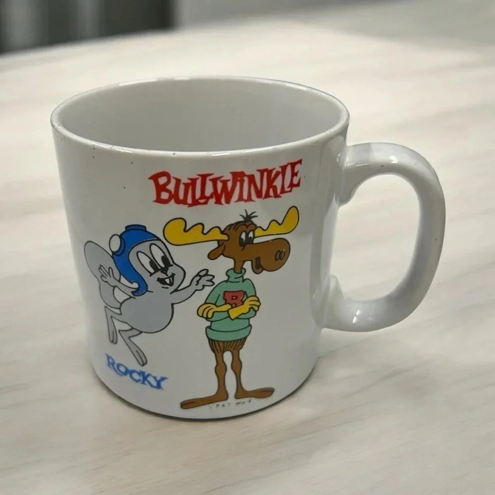 Vintage 1980’s Bullwinkle & Rocky coffee mug. Great used condition Pat Ward